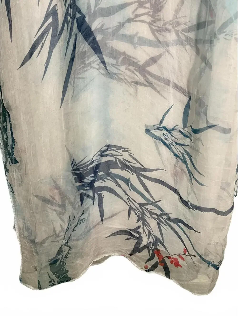Lightweight Sheer Floral Print Scarf 72” x 56”
